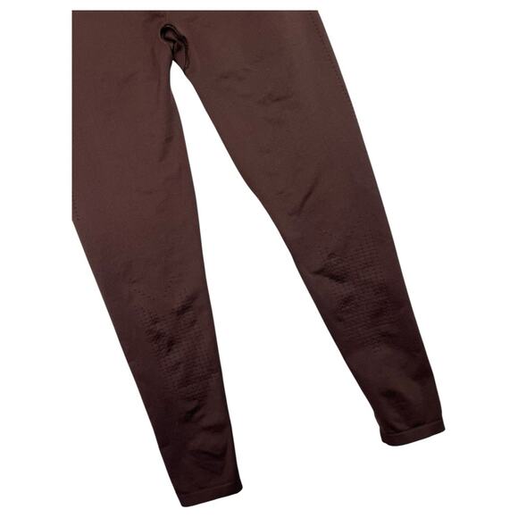 Gymshark Leggings Womens Large Brown Seamless Pants Logo Workout Gym Sporty - Picture 8 of 10